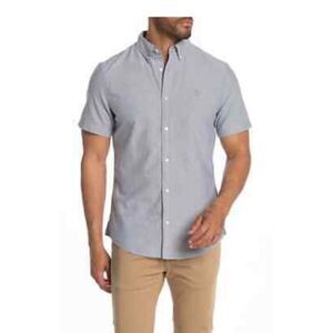 Wallin bros Dobby short sleeve light blue